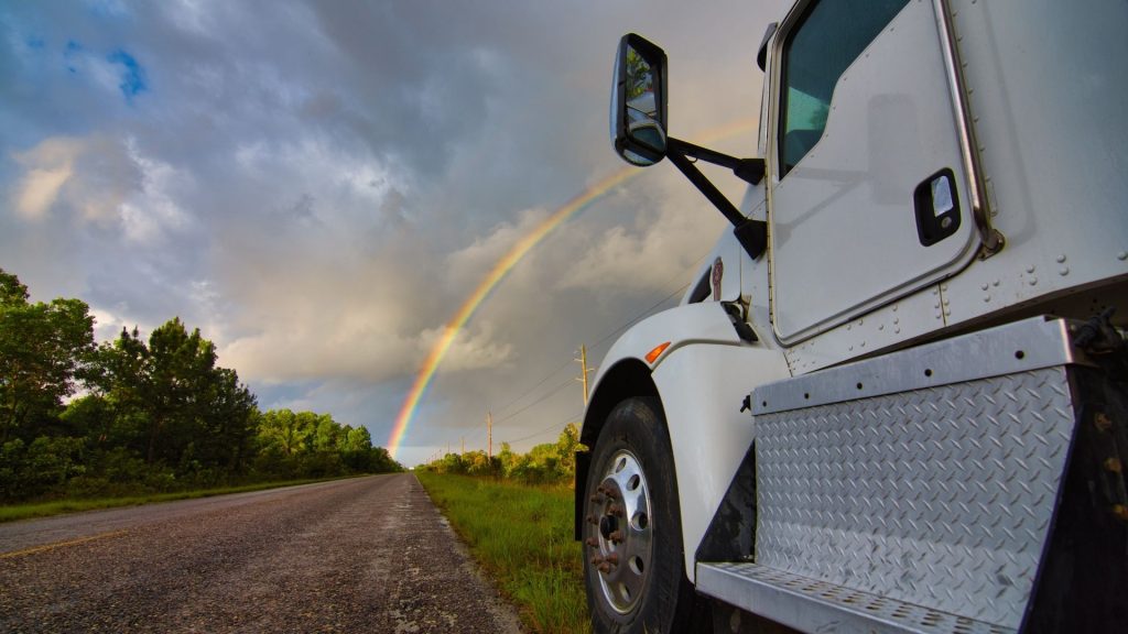 truck on the road
