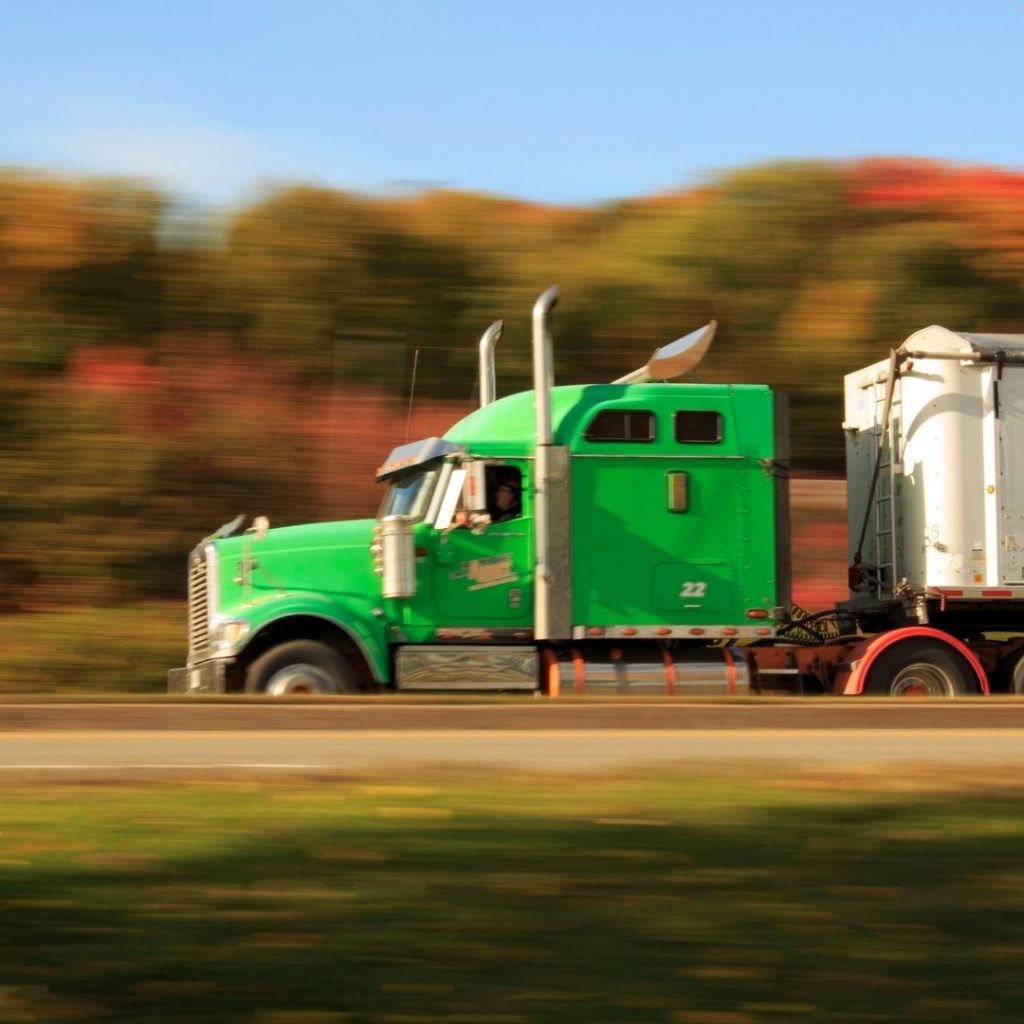 Truck on the road