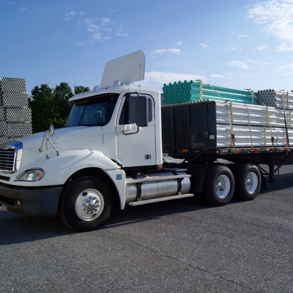 a truck carrying a heavy load